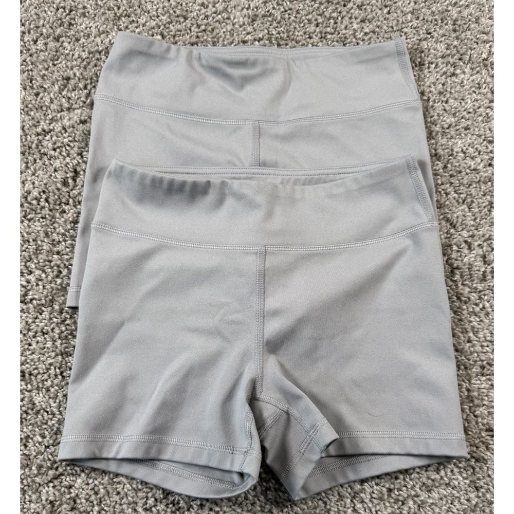 90 Degree By Reflex Girls Booty Shorts - Lot Of 2 - Gray Athletic Workout 12